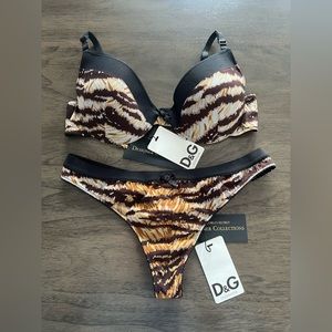 Dolce & Gabbana Tiger Bra and Panty Set